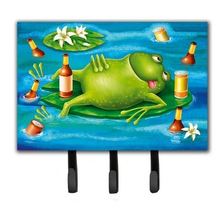 Jensendistributionservices Frog Drinking Beer Leash or Key Holder MI253991